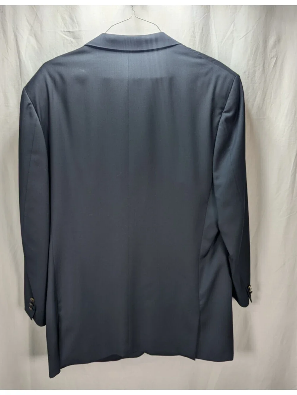 Canali Proposta Bernini Beverly Hills Navy Blue Wool Crested Blazer Mens 46 L